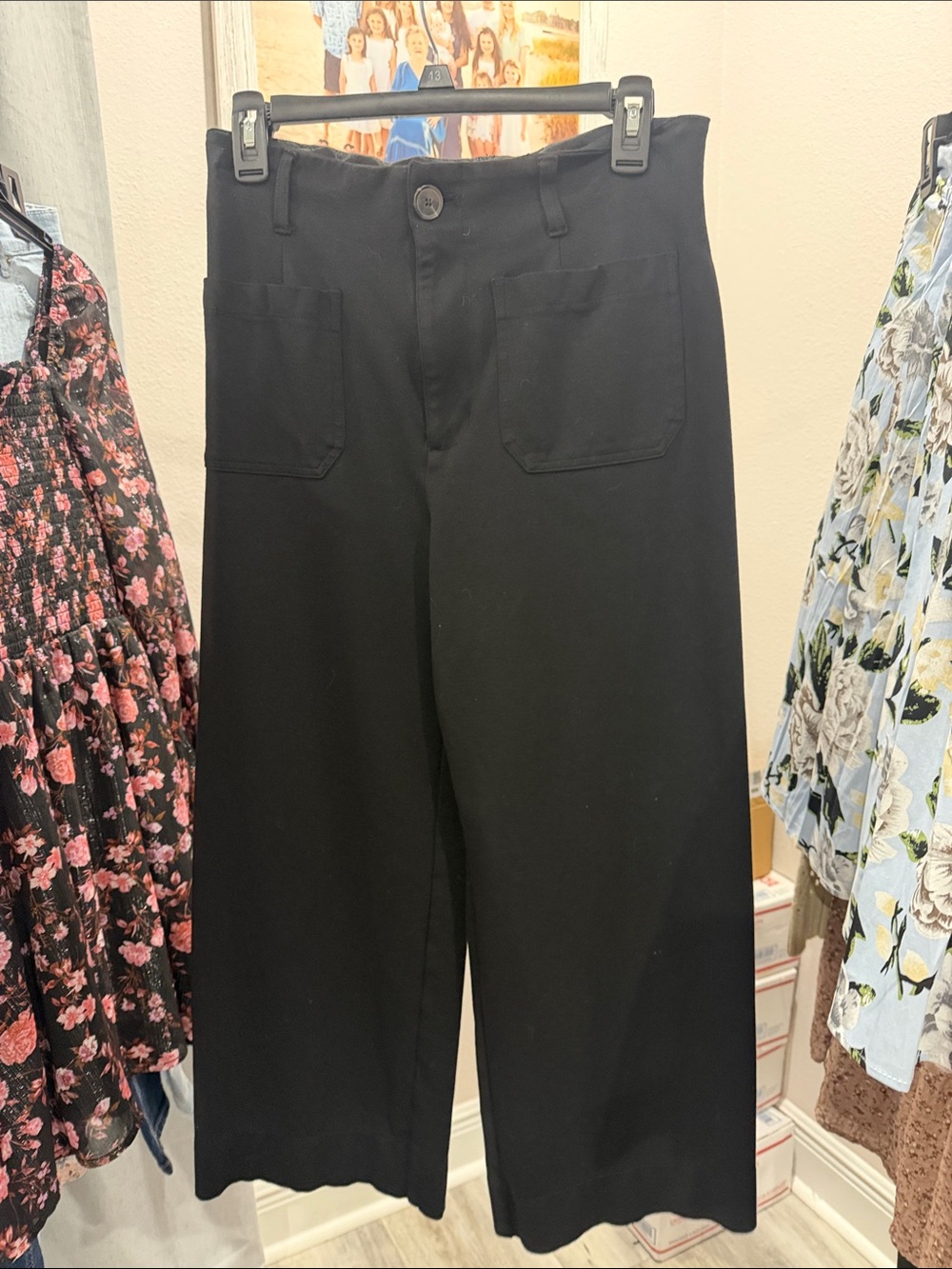LC Lauren Conrad Black Wide-Leg High-Rise Pants